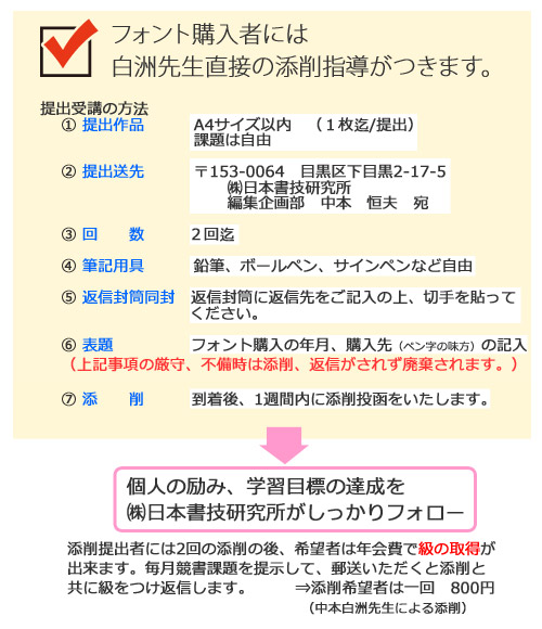 美しいペン字楷書体